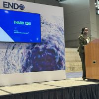 Endocrine Society: Hormone Science to Health. Image includes Dr. Everett presenting.