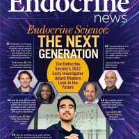 August 2022 Endocrine News. It includes a quote from Dr. Everett as one of the people featured on the cover.
