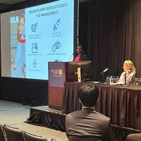 Endocrine Society. Shows a presenter giving a talk.